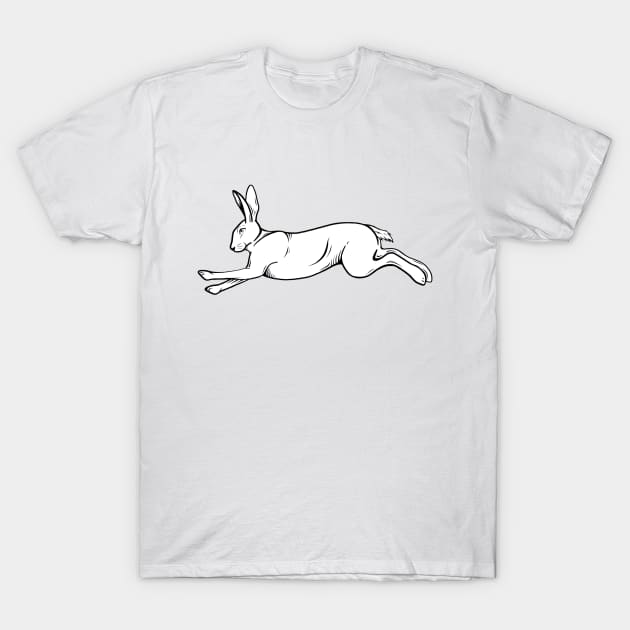 Leaping Hare T-Shirt by NicoleDowning